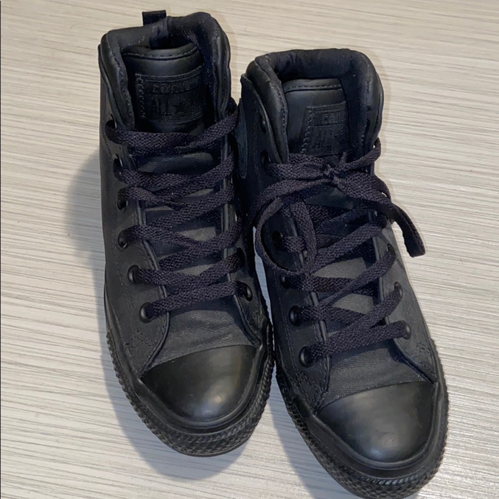 Converse High Tops - Fabric/Leather mix - Black